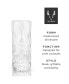 Фото #3 товара Стаканы для виски Viski Kristall Gem Crystal Highball, набор из 2 шт, 14 унции