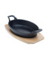 Фото #3 товара 2 Piece Cast Iron Oval Sizzler Plate Set