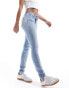 Фото #4 товара Calvin Klein Jeans mid rise skinny jean in light wash