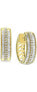 ფოტო #1 პროდუქტის Diamond Hoop Earrings (1/2 ct. t.w.) in 14k Gold-Plated Sterling Silver