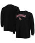 Фото #1 товара Men's Black Arizona Cardinals Big and Tall Thermal Long Sleeve T-shirt