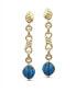 ფოტო #1 პროდუქტის Firefly Design Yellow Gold Plated Sterling Silver Turquoise Gemstone Dangle Earring