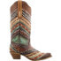 Фото #1 товара Corral Boots Southwest TooledInlay & Studs Snip Toe Cowboy Womens Brown Casual