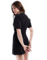 Фото #2 товара ASOS DESIGN t-shirt romper playsuit with ruched sides in black