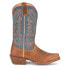 Justin Boots Show Off Medium Square Toe Cowboy Mens Blue, Brown Casual Boots FN