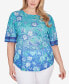 ფოტო #1 პროდუქტის Plus Size Ombre Bali Floral Top