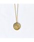 Фото #1 товара Round Rosette Medallion Coin Necklace Gold