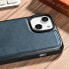 Etui pokryte naturalną skórą do iPhone 14 Plus Leather Oil Wax granatowy