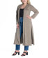 Plus Size Long Duster Open Front Knit Cardigan Sweater