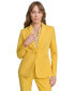 Women's Solid Single-Button Notched-Collar Blazer