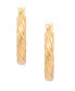 ფოტო #2 პროდუქტის Diamond Accent Round Stud and Twist Hoop Earring Set in Gold Plate