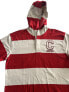 Levi’s Rugby Hoodie Sweatshirt Men’s Size M Relaxed Stripe red white Gold tab