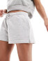 Weekday Essence jersey shorts in grey marl exclusive to ASOS