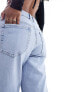 Фото #3 товара Pimkie high waisted straight leg jeans in light blue wash