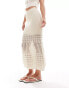 Фото #4 товара Vila Petite crochet maxi skirt in cream