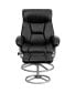 Contemporary Multi-Position Recliner & Ottoman With Metal Base
