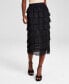 ფოტო #1 პროდუქტის Women's Tiered Pull-On Midi Skirt, Created for Macy's