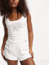 Фото #1 товара ASOS DESIGN Bridal bride engaged vest & short pyjama set in white
