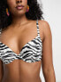 Фото #3 товара Dorina Burdine underwire bikini top in zebra print