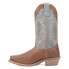 Laredo Arabella Embroidered Square Toe Cowboy Womens Blue, Brown Casual Boots 5