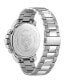 Men's Chronograph Date Quartz Powerlift Silver-Tone Stainless Steel Bracelet Watch 45mm