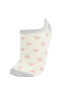 Kadın Çok Renkli Desenli 3'Lü Patik Çorap V5115AZ21AU