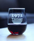 Фото #3 товара Vintage-Like 1971 52nd Birthday Gifts Stem Less Wine Glass, 17 oz