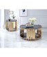 Tanquin Coffee Table In Gold & Black Glass