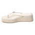 Фото #3 товара COCONUTS by Matisse Owen Platform Thongs Womens Off White Casual Sandals OWEN-1