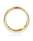 Фото #2 товара Kids/Teens 14k Yellow Gold Plated Yellow & Pink Emoji Smiling Face Stacking Band