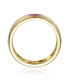 Kids/Teens 14k Yellow Gold Plated Yellow & Pink Emoji Smiling Face Stacking Band