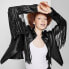 Women's Fringe Cropped Faux Leather Jacket - Wild Fable Black XXS