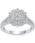 ფოტო #1 პროდუქტის Diamond Halo Cluster Engagement Ring (1 ct. t.w.) in 14k White Gold