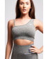 ფოტო #1 პროდუქტის Women's Marcella Recycled Asymmetric Sports Bra - Petrol Marl