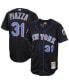 Фото #1 товара Men's Mike Piazza Black New York Mets Alternate 2000 Cooperstown Collection Authentic Jersey