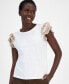 ფოტო #3 პროდუქტის Women's Cotton Eyelet-Embroidered Top