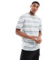 ASOS DESIGN relaxed t-shirt in green and blue stripe