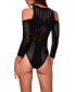 ფოტო #2 პროდუქტის Women's 1 Piece Cold Shoulder Seamless Sheer Hosiery Lingerie