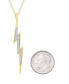 Фото #5 товара Wrapped diamond Lightening Bolt 20" Pendant Necklace (1/10 ct. t.w.) in 14k Gold, Created for Macy's
