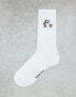 Фото #1 товара ASOS DESIGN socks with Pixar embroidery in white