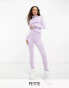Фото #2 товара Threadbare Petite Ski base layer banded waistband leggings and long sleeeve top set in lilac