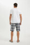 Фото #4 товара Пижама Regular Fit с коротким рукавом и шортами defacto C2871AX24SM