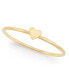14k Gold-Plated Heart Accent Stack Ring