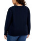 ფოტო #2 პროდუქტის Plus Size Heart Puff-Sleeve Sweater