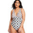 Фото #2 товара Women's Mixed Coral Tile Print Cheeky One Piece Swimsuit - Agua Bendita