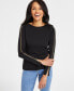 Women's Zip-Trim Long-Sleeve Top, Created for Macy's