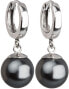 Silver earrings with pearl gray 31,151.3