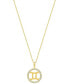 ფოტო #24 პროდუქტის Cubic Zirconia Zodiac Halo 18" Pendant Necklace in 18k Gold-Plated Sterling Silver, Created for Macy's