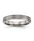 Фото #1 товара Titanium Polished Grooved Comfort Fit Wedding Band Ring