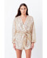 Фото #1 товара Women's Sequins Wrapped Romper with Belt